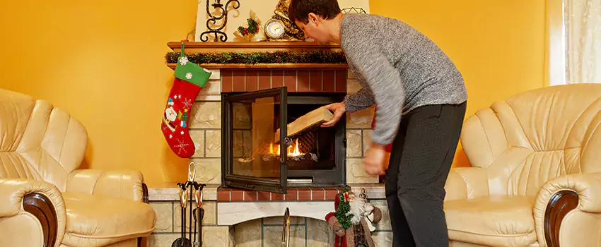 Rusted Metal Fireplace Restoration in Seven Oaks, South Carolina